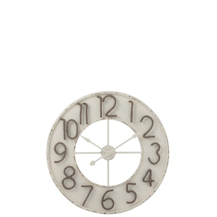 Horloge originale en métal blanc 92x3x92 cm