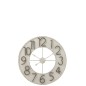 Horloge originale en métal blanc 92x3x92 cm