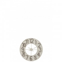 Horloge originale en métal blanc 60x6x60 cm