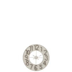 Horloge originale en métal blanc 60x6x60 cm