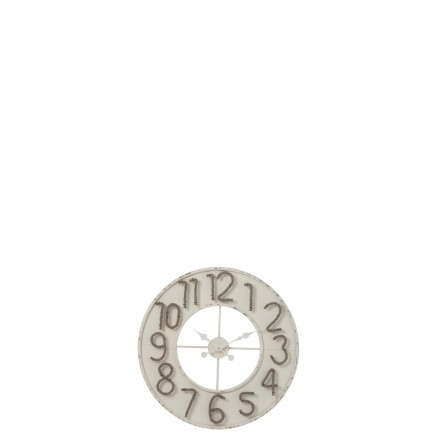 Horloge originale en métal blanc 60x6x60 cm