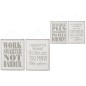 Conjunto de 2 carteles de metal gris de 26.5x0.3x35 cm