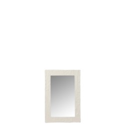 Espejo rectangular de resina blanco 41.5x4.3x61.5 cm