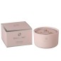 Vela perfumada de interior en vidrio rosa 13x13x8 cm