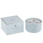 Vela perfumada de vidrio azul 13x13x8 cm