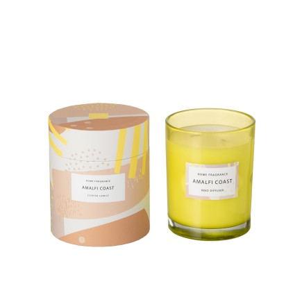 BOUGIE PARFUMEE AMALFI COAST JAUNE LARGE 70H