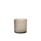 Photophore en verre beige 15x15x15 cm Photophore en verre beige 15x15x15 cm