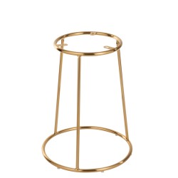 Soporte mediano taburete metal oro