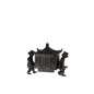 Mono con templo oriental de resina negro 27x11x21 cm