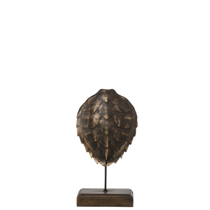 Tortue en résine bronze 19x11x36 cm