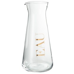 Carafe à eau avec inscription dorée H23cm
