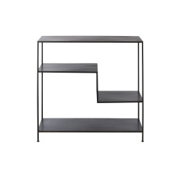 Étagère 3 niveaux en métal noir 101x39x96.5cm