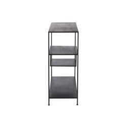Étagère 3 niveaux en métal noir 101x39x96.5cm