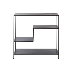 Étagère 3 niveaux en métal noir 101x39x96.5cm