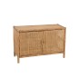 Meuble bas 2 portes en bois naturel 100x40x65 cm Meuble bas 2 portes en bois naturel 100x40x65 cm