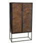 Armoire bar 2 portes en bois de manguier marron 90x42x160cm Armoire bar 2 portes en bois de manguier marron 90x42x160cm