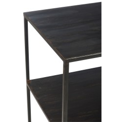 Étagère 3 niveaux en métal noir 101x39x96.5cm