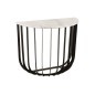 Console demi-lune avec pied métal en marbre blanc 92x46x80 cm Console demi-lune avec pied métal en marbre blanc 92x46x80 cm