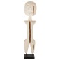 Personaje primitivo de madera blanca de 33x24x144 cm
