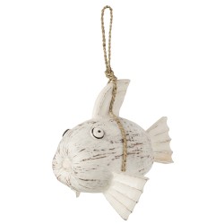 Poisson suspendu en bois blanc L30*l27*H36