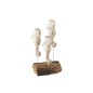 3 hippocampes sur pied en bois blanc et naturel L16xl8xH27cm 3 hippocampes sur pied en bois blanc et naturel L16xl8xH27cm