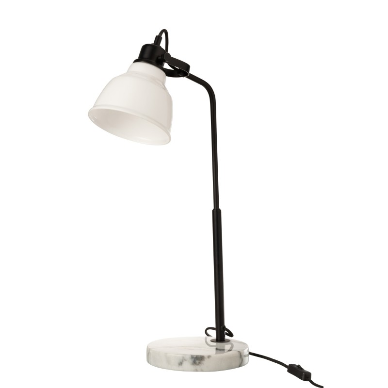 Lampe en acier noir et blanc L29*l20*H65cm