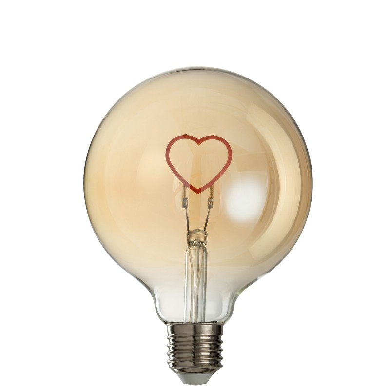 LAMPE LED COEUR VER ROS/OR E27