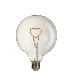 Ampoule LED avec coeur L12*l12*H17cm