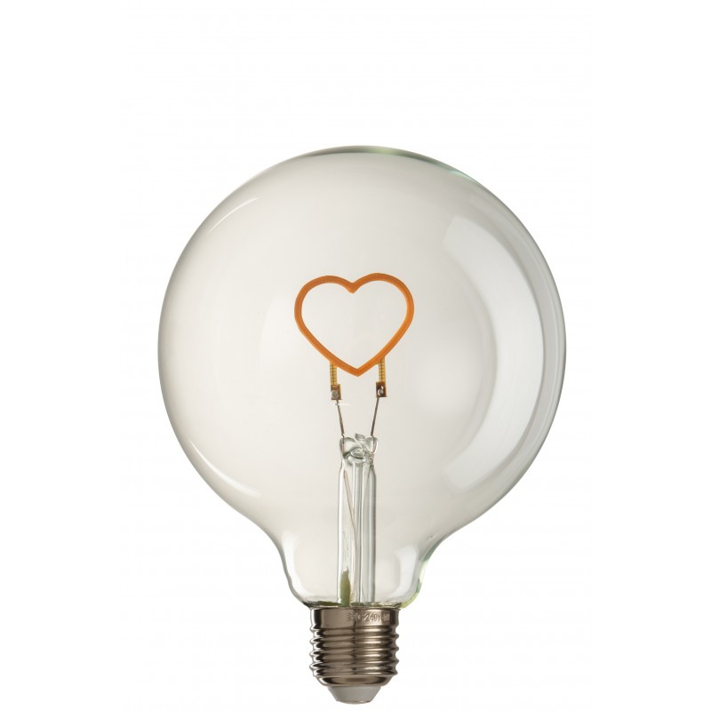 Ampoule LED avec coeur L12*l12*H17cm