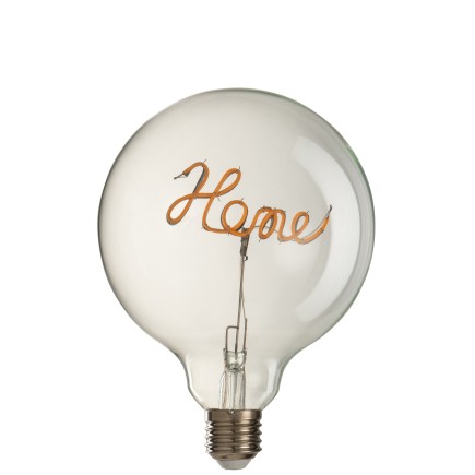 LAMPE LED DANS BOITE HOME VERRE JAUNE/TRANSPARENT E27