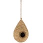 Nichoir goutte en paille naturelle L24*l23*H69cm