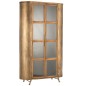 Armoire 2 portes sur pieds en métal et verre antique H183cm Armoire 2 portes sur pieds en métal et verre antique H183cm