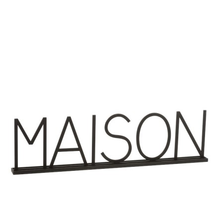 Mot maison en métal noir 82x5x22 cm