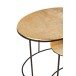 SET DE 3 MESA AUXILIAR EFECTO YUTE ALUMINIO ORO
