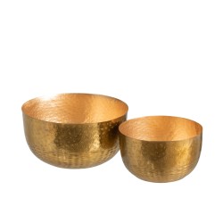 SET DE 2 CUENCOS METAL ORO
