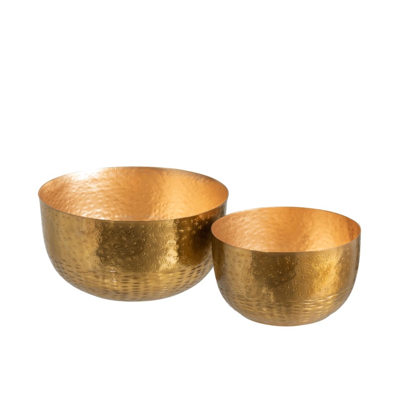 SET DE 2 CUENCOS METAL ORO