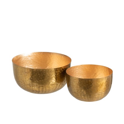 SET DE 2 CUENCOS METAL ORO