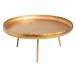 MESA DE SALON REDONDO METAL ORO
