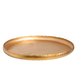 BANDEJA REDONDA METAL ORO EXTRA LARGE
