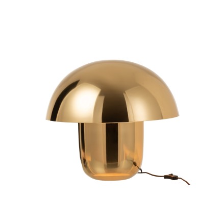 Candeeiro cogumelo em metal dourado 50x50x45 cm