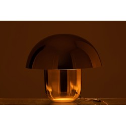 Lampe champignon en métal doré 50x50x45 cm
