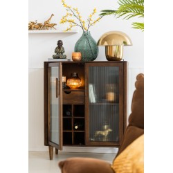 Lampe champignon en métal doré 50x50x45 cm