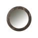 Miroir rond en verre marron 80x80x3 cm