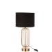 LAMPARA BARRAS METAL/TEXTIL ORO/NEGRO SMALL