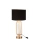 LAMPARA BARRAS METAL/TEXTIL ORO/NEGRO SMALL