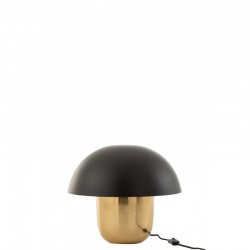 Lámpara de seta de metal negro de 40x40x35 cm
