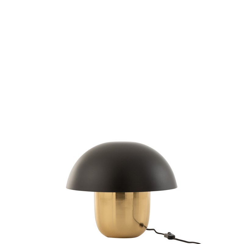 Candeeiro cogumelo em metal preto 40x40x35 cm