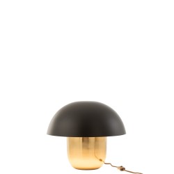 Candeeiro cogumelo em metal preto 40x40x35 cm