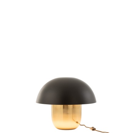 Candeeiro cogumelo em metal preto 40x40x35 cm