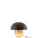 Candeeiro cogumelo em metal preto 40x40x35 cm